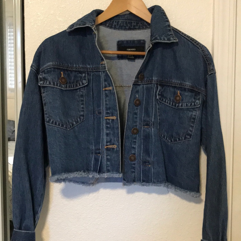 Cropped Denim Jean Jacket